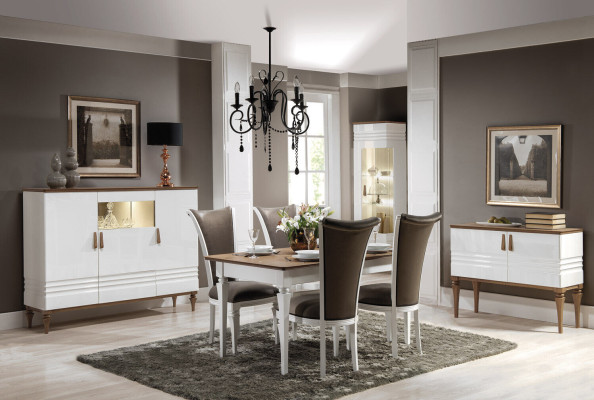 Grote tafel Eettafel Houten tafel Vergadertafel Uitschuifbaar 220cm Model TO-S1