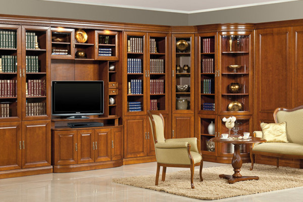 Klassieke kasten Kast Vitrine Vitrinekast Glas Wandkast Model BA-1