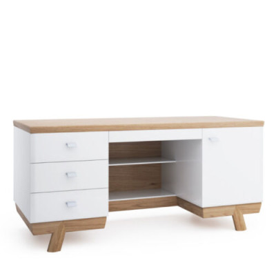 Moderne bureau Chef tafels Aspen hout.