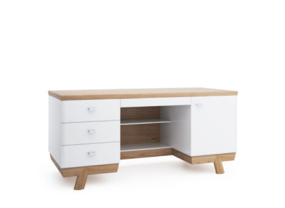 Moderne bureau Chef tafels Aspen hout.