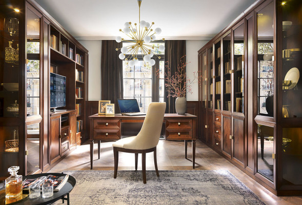 Edel houten kantoor bureau Klassieke tafel Tafels Kantoor Antieke stijl Monaco