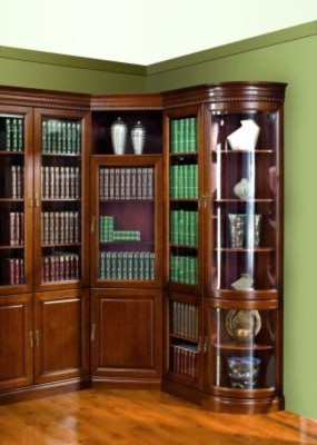 Klassieke kast vitrine hoekkast vitrines vitrinekast model BA-11