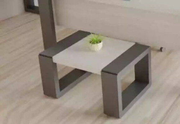 Grijze kantoorinrichting bureau archiefkast dressoir salontafel 3-delige set