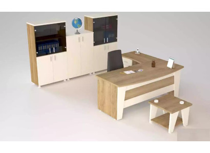 Kantoormeubilair Hoekbureau Bureau Salontafel 3x Archiefkasten 6-delig