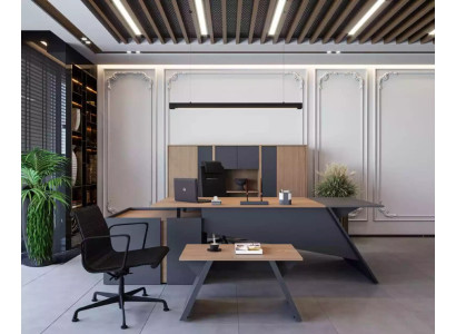 Luxe kantoormeubilair inrichting bureau salontafel archiefkast Set 3-delig