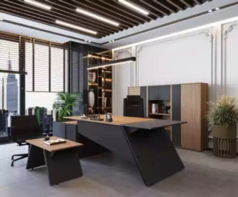 Luxe kantoormeubilair inrichting bureau salontafel archiefkast Set 3-delig