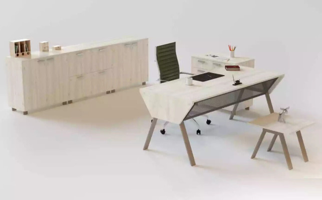 Luxe kantoorset in een elegante moderne stijl gemaakt van hoogwaardig hout.