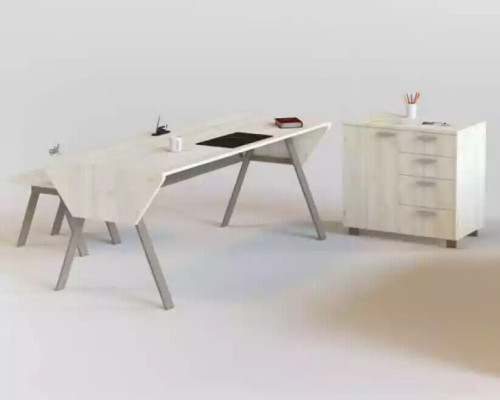 Luxe kantoorset in een elegante moderne stijl gemaakt van hoogwaardig hout.