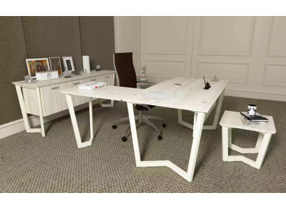 Schrijftafel kantoorkast hoekbureau kantoorset archiefkast 3-delig.
