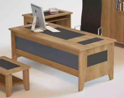 Hoogwaardige, elegante kantoorset in moderne stijl van stevig hout.