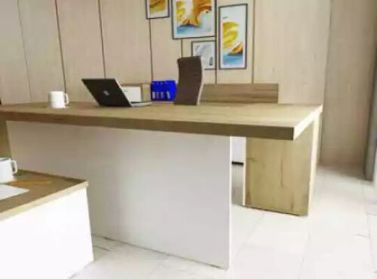 Kantoor Modern set Hoekbureau Bruine salontafel Drievoudige archiefkast