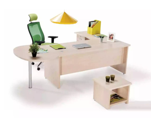 Modern kantoormeubel set met hoekbureau en dressoir: efficiëntie ontmoet stijl.