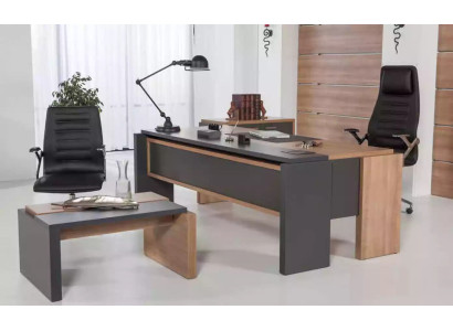 Schrijfset archiefkast kast met salontafel kantoorinrichting 3-delig.