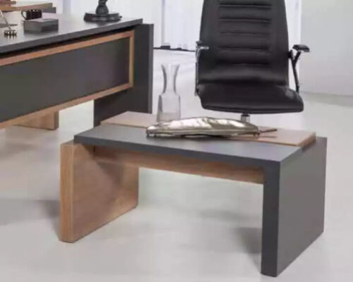Schrijfset archiefkast kast met salontafel kantoorinrichting 3-delig.