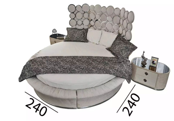 Slaapkamer set modern bed + 2 nachtkastjes + kaptafel + spiegel nieuw