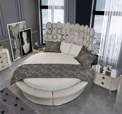 Slaapkamer set modern bed + 2 nachtkastjes + kaptafel + spiegel nieuw