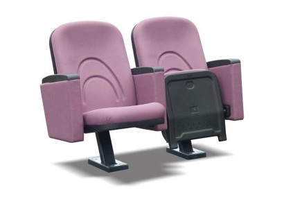 Moderne fauteuil fauteuil bankstoel 1 zits voor theater bioscoop design luxe roze textiel