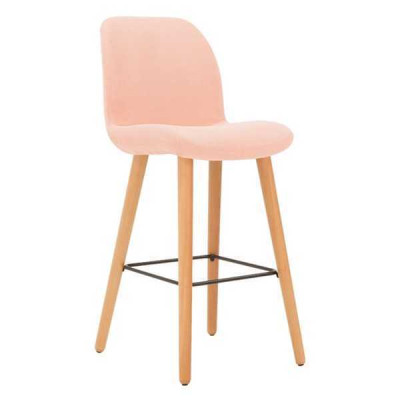 Moderne roze stoel designer barkruk hout stijlvol luxe meubels kruk nieuw