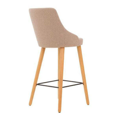 Moderne Barkruk Stoel Designer Houten Eetkamerstoel Kruk Beige Nieuw