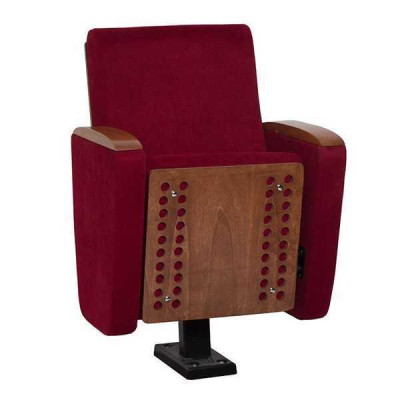 Fauteuil Art Deco Fauteuil Bankstoel 1-zits voor theater Design Luxe Rood Textiel Nieuw