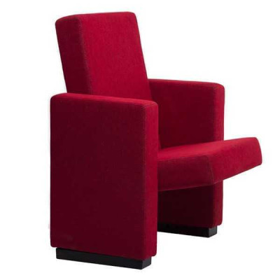 Fauteuil Bank 1-zits Design Luxe Rood Stoel Klassiek Stof Textiel Nieuw
