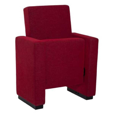 Fauteuil Bank 1-zits Design Luxe Rood Stoel Klassiek Stof Textiel Nieuw