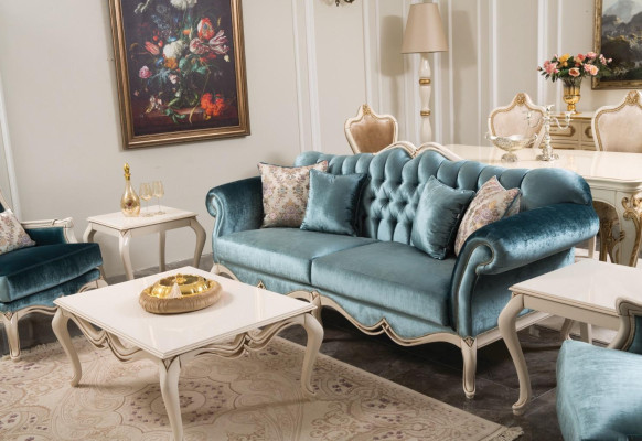 Luxe bankstel 3-zits salontafel bank fauteuil stof bankstel 4-delig.