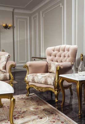 Luxe bankstel set van 5 delen, bankstel 3+2+1, salontafel, bijzettafel, fauteuil.