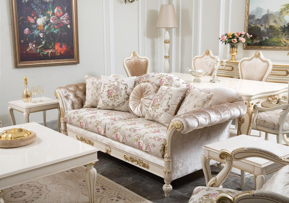 Luxe bankstel 4-zits salontafel bank banken fauteuils stoffen bankstel 4-dlg.