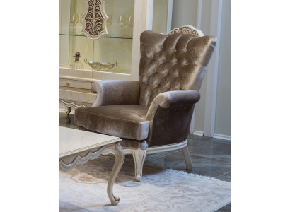 Luxe design fauteuil klassieke troon fauteuil woonkamer chesterfield Nieuw