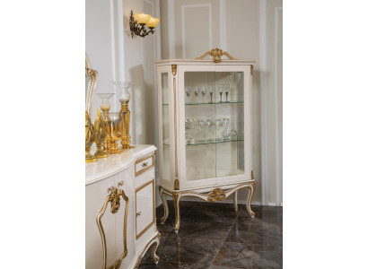 Vitrine glazen kast plank hout vitrinedesign Art Deco woonkamer nieuw