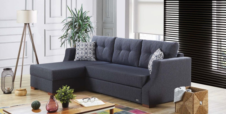 Bank ontwerper Bank met slaapfunctie Bedlade Slaapbank Hoekbank Bank L-vorm