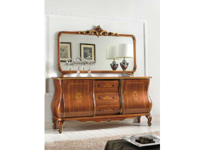 Sideboard met spiegel dressoir Sideboards houten kast meubels ladenkast bruin nieuw