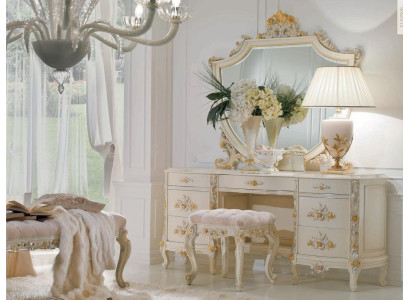 Make-up tafel Kaptafel Console tafel Kaptafel Slaapkamer Luxe Beige