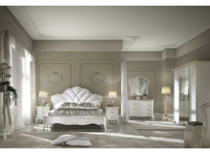 Slaapkamerset Barok bed nachtkastje commode bed meubilair 6-delig. Massief hout.