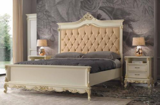 Bed Chesterfield Design Luxury Hotel Beds Solid Wood 180x200 Bedroom Italy Furniture