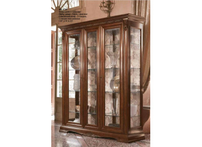 Vitrine, vitrinekast, glazen kast, woonkamer rek, barok, rococo, echt hout.