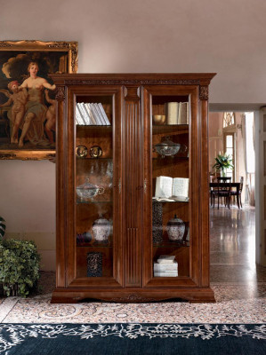 Klassieke vitrinekast vitrinekast vitrinekast vitrine barok rococo massief hout