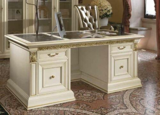Bureau tafel edele massief houten tafels barok rococo antieke stijl 186x91cm nieuw