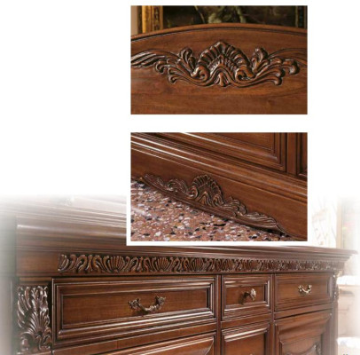xxl Buffet Ladenkast Kast Barok Rococo Dressoir Console Rek Massief hout