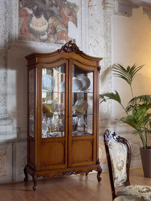 Edel vitrine antiek stijl barok rococo woonkamer klassiek glazen kast