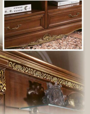 Bureau inrichting thuiskantoor Chef 2-delige set bureau + archiefkast tafel massief hout