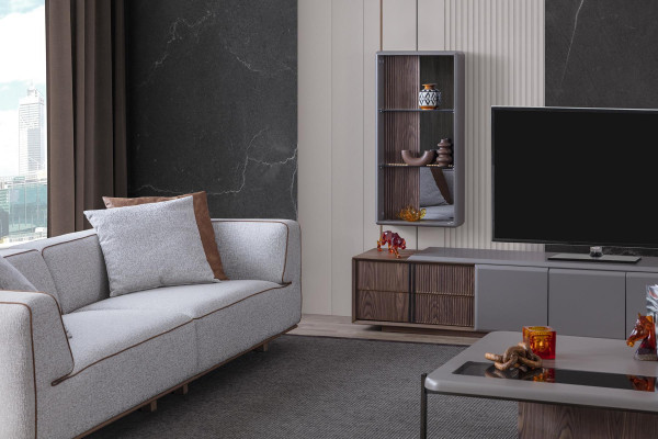 Ontwerper woonkamerset 7-delig. Moderne woonwanden woonkamer wandkast.