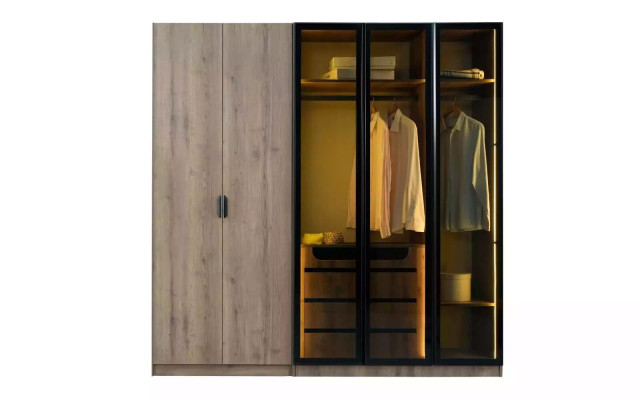 Slaapkamer set Loft Design Bed Kast Bedden Commode Nachtkastje 5-delig