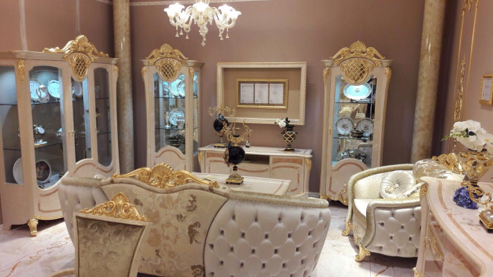 Ontwerp woonkamer wand dressoir 2x kast tv laag dressoir dressoir 3-delige set vitrine