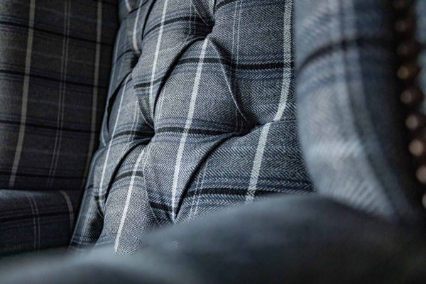 Ohrensessel Chesterfield fauteuil bank 1-zits bankstel textiel banken stof