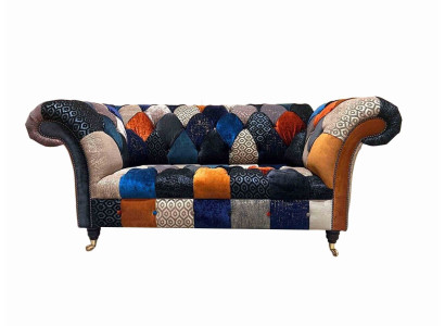 Bank stof design driezits luxe Chesterfield-meubels veelkleurig