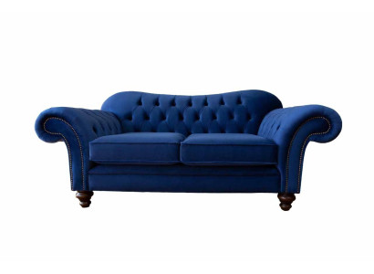 Sofas Chesterfield Design Bankstel 2 zits Bank Luxe Klassiek Textiel