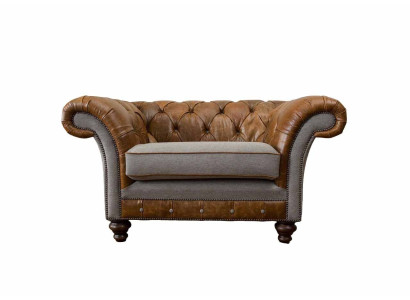 Ontwerp Chesterfield fauteuil 1-zitsbank Luxe Klassieke textielbanken