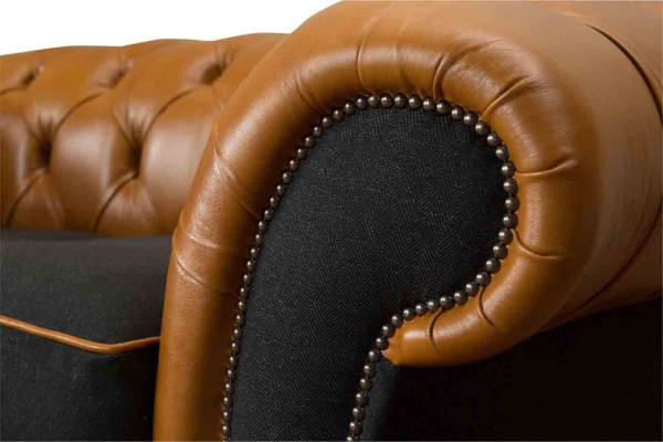 Chesterfield leren bank bank bank 2-zits textiel banken banken